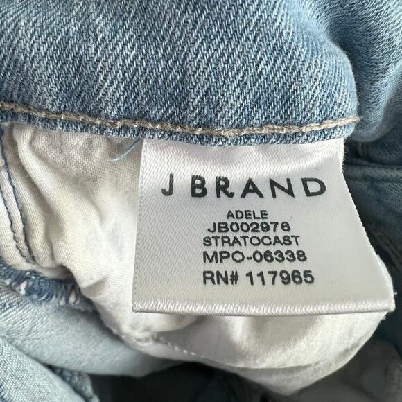 J Brand Adele Jeans Women's 25 Mid Rise Straight Leg Cropped Linen Light Wash - Picture 6 of 8